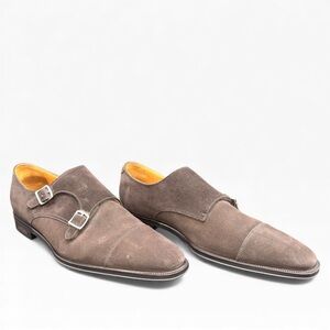 SUITSUPPLY Brown Suede Double Monk Strap Shoes – US 10.5 / 44.5 EU Made In Italy